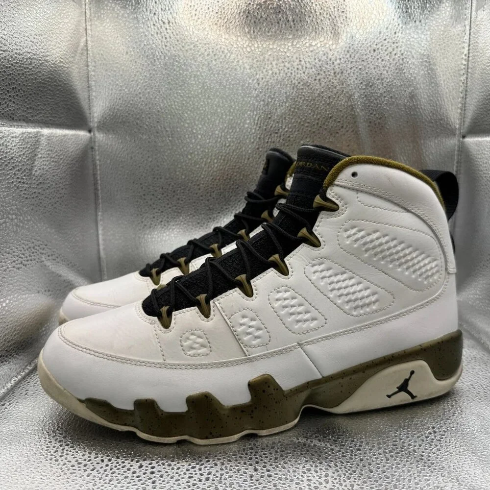 Size 10.5 Jordan 9 Retro Statue High White‎ Mens Basketball Shoes 302370-109